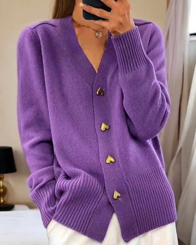 Elina™ | Elegant cardigan med hjerteformede knapper